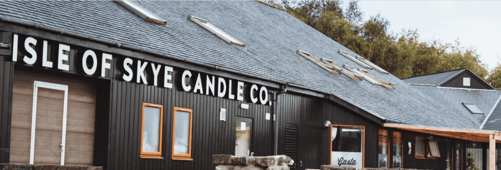 A view of the outside of Skye Candle Co